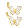 Brass Micro Clear Cubic Zirconia Peg Bails Pin Pendants KK-CBA6A75-51A-G-1