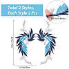 Gorgecraft 4Pcs 2 Style Leaf Computerized Embroidery Cloth Iron on/Sew on Patches DIY-GF0005-33C-2