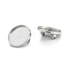 Tarnish Resistant 304 Stainless Steel Brooch Cabochon Settings LS-STAS-G250-04P-A-2