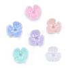 Resin Imitation Pearl Bead Caps RESI-N036-01A-2