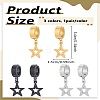 6Pcs 3 Colors 204 Stailess Steel Cuff Earrings EJEW-LP0007-057-2