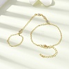 Brass Micro Pave Cubic Zirconia Mittens Bracelets BJEW-C156-01G-03-1