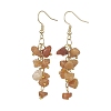 8 Pair 8 Style Natural & Synthetic Mixed Gemstone Chips Dangle Earrings Set EJEW-JE05266-3