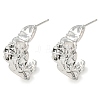 Brass Stud Earrings EJEW-K264-02P-1