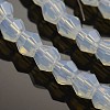 Faceted Bicone Opal Beads Strands LS-EGLA-P017-01-3