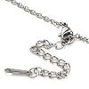 304 Stainless Steel Heart Cupid Pendant Necklaces for Women NJEW-A012-01P-3