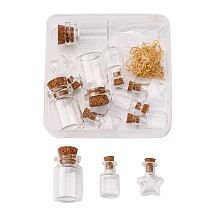 DIY Glass Wishing Bottles Dangle Earring Making Kit DIY-FS0002-75