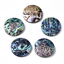 Natural Abalone Shell/Paua Shell Pendants SSHEL-N034-86