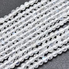 Natural Rainbow Moonstone Beads Strands G-M353-36A-2mm