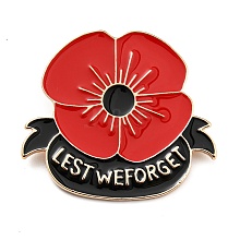 Veteran Poppy Badge: Unique Military Style Emblem for Patriotic Fashion Statement ST9672097