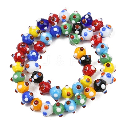 Handmade Bumpy Lampwork Beads Strands LA-CBA05D6-01-01-1