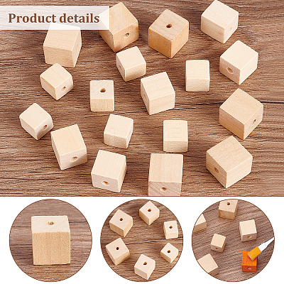 90pcs 3 Style Wood Beads WOOD-PH0009-45-1