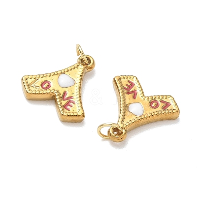 304 Stainless Steel Enamel Pendants STAS-K330-12G-1