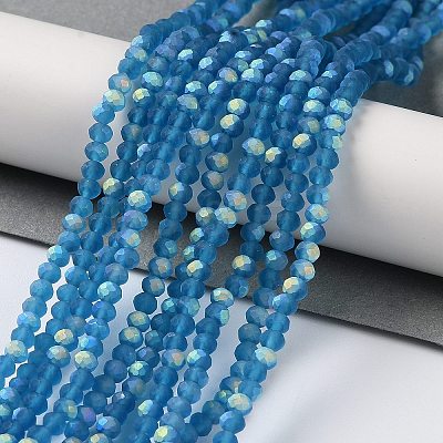 Imitation Jade Glass Beads Strands EGLA-A034-T2mm-MB27-1