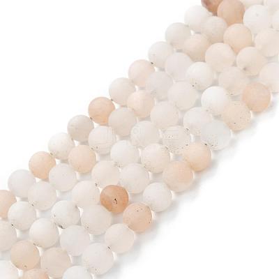 Natural Pink Aventurine Beads Strands G-Q462-6mm-13-1
