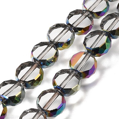 Electroplated Transparent Glass Beads Strands GL-CBA98F0-06C-03-1