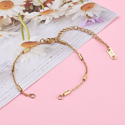 304 Stainless Steel Cable Chains Bracelets Making AJEW-JB00900-02-1