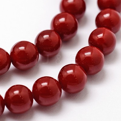 Shell Pearl Beads Strands BSHE-L026-01-6mm-1