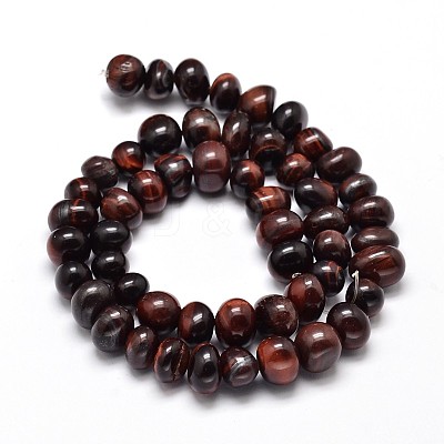 Dyed & Heated Natural Tiger Eye Nuggets Beads Strands G-J337-49B-1