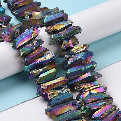 Natural Quartz Crystal Points Beads Strands G-K181-B19-1