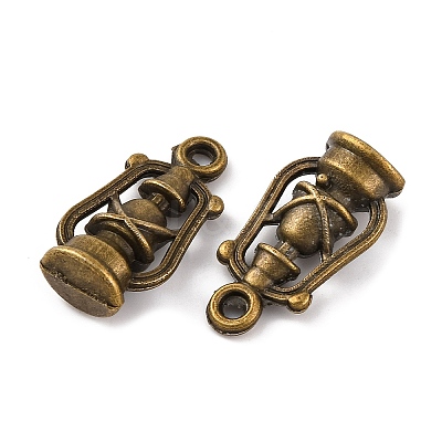 Tibetan Style Alloy Lantern/Oil Lamp Pendants X-TIBEP-Q041-092AB-NR-1