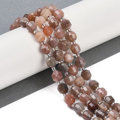 Natural Multi-Moonstone Beads Strands G-O201B-125F-1
