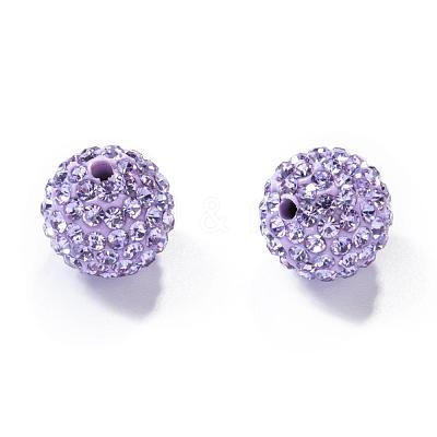 Polymer Clay Rhinestone Beads RB-H258-HD8mm-371-1