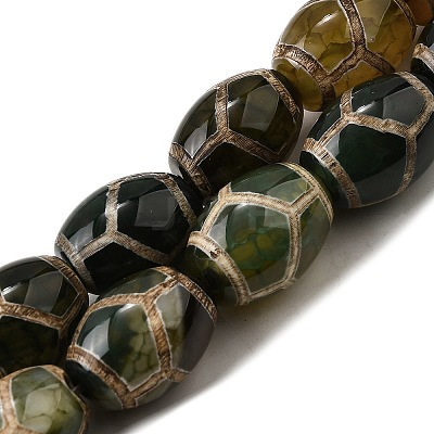 Tibetan Style dZi Beads Strands G-S389-A10-1