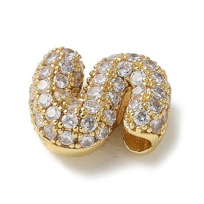 Brass Micro Pave Cubic Zirconia Beads X-KK-P290-61G-S-1
