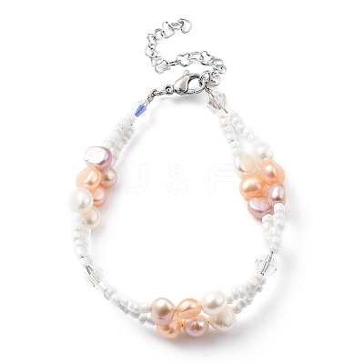 Multi-strand Bracelets BJEW-JB05492-01-1