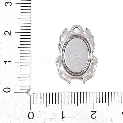 304 Stainless Steel Pendant Cabochon Settings STAS-D264-08C-P-1