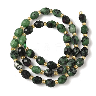 Natural Ruby in Zoisite Beads Strands G-F809-A49-01-1