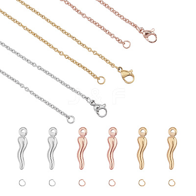 DIY 304 Stainless Steel Necklaces Kits DIY-UN0002-09-1