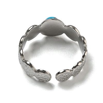 304 Stainless Steel Open Cuff Rings STAS-Z060-15P-1