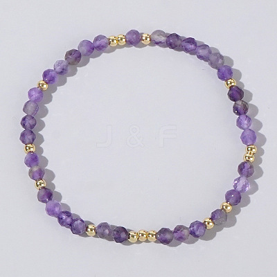 Natural Stone Bead Stretch Bracelets for Women CE2200-2-1
