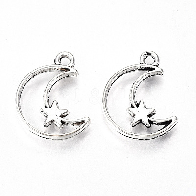 Tibetan Style Alloy Pendants TIBE-S323-035AS-RS-1