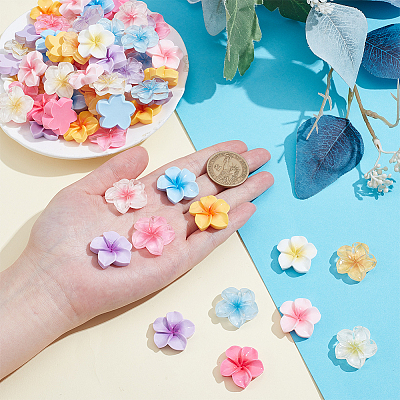 96Pcs 12 Colors Transparent Resin Cabochons CRES-ME0001-03-1