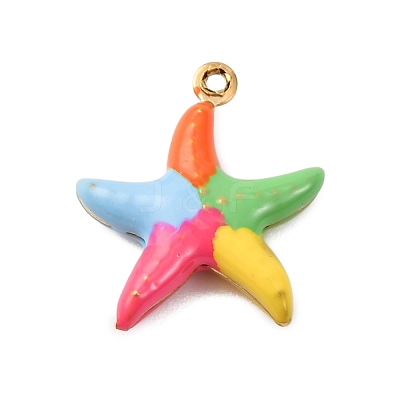 304 Stainless Steel Enamel Pendants LS-STAS-B112-01G-01-1