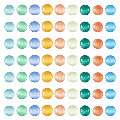 180Pcs 9 Colors Cat Eye Beads CE-TA0001-03-1