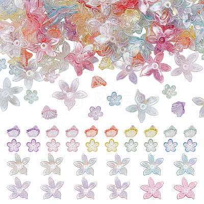 320Pcs 16 Colors Transparent Acrylic Beads TACR-AR0001-31-1