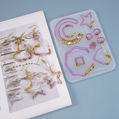 Geometry Pendant & Links Silicone Molds DIY-YW0006-70-1