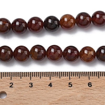 Natural Africa Orange Garnet Beads Strands G-K365-F01-8mm-1