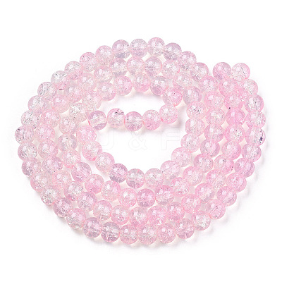 Transparent Crackle Baking Paint Glass Beads Strands X2-DGLA-T003-01A-14-1