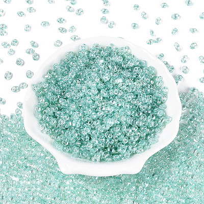 Transparent Colours Luster Glass Seed Beads SEED-N008-09C-1