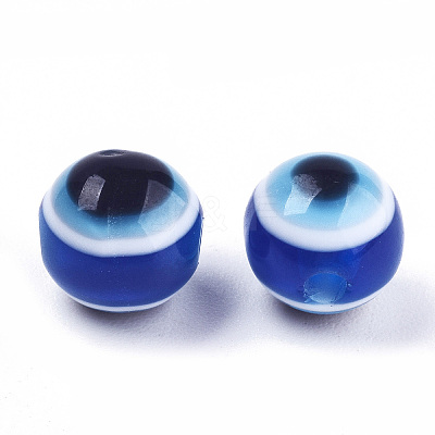 Evil Eye Resin Beads X-RESI-R140-8mm-01-1