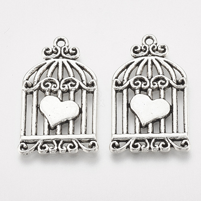 Tibetan Style Alloy Pendants TIBEP-S317-36AS-RS-1
