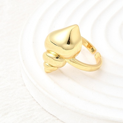 Brass Cuff Rings for Women RJEW-F184-08D-G-1