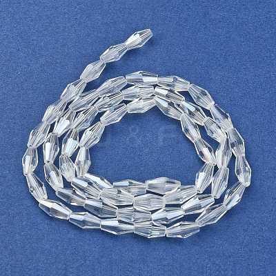 Electroplate Glass Beads Strands X-EGLA-R020-8x4mm-13-1