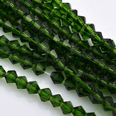 Faceted Bicone Glass Beads Strands X-EGLA-P017-4mm-11-1