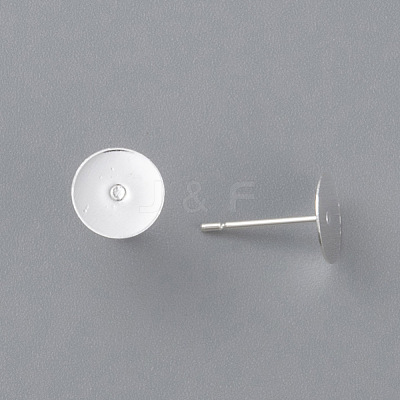 304 Stainless Steel Stud Earring Findings STAS-H436-24S-8mm-1